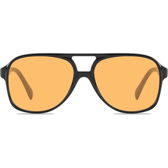 Retro Aviator Sunglasses Unisex Large Frame Vintage Sun Glasses - Picture 2 of 7